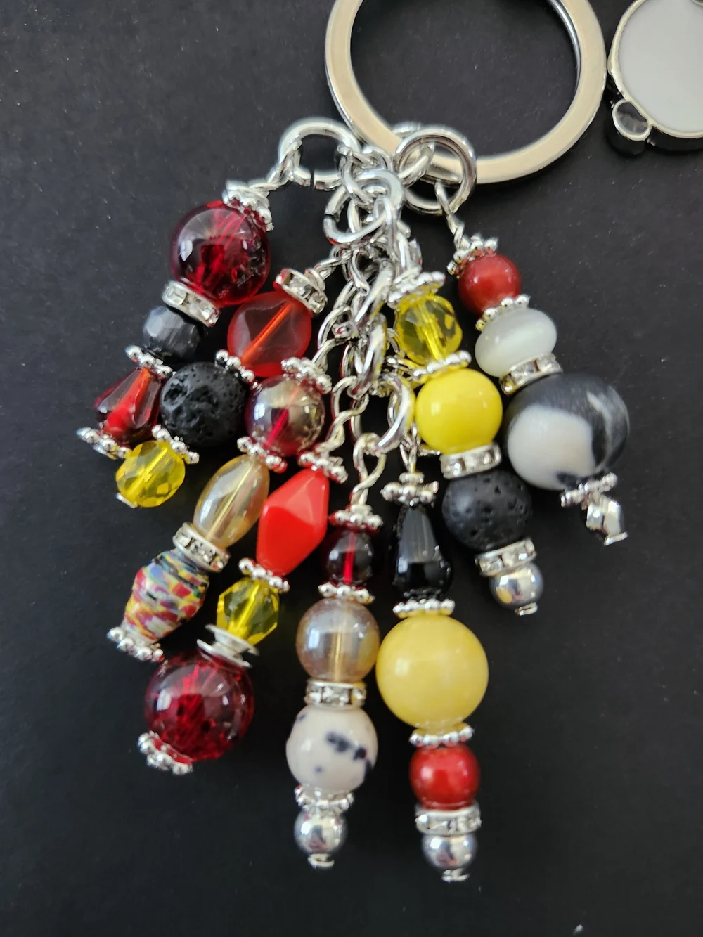 Snoopy Woodstock Purse Charm or Keychain Jasper Carnelian Granite Handcrafted